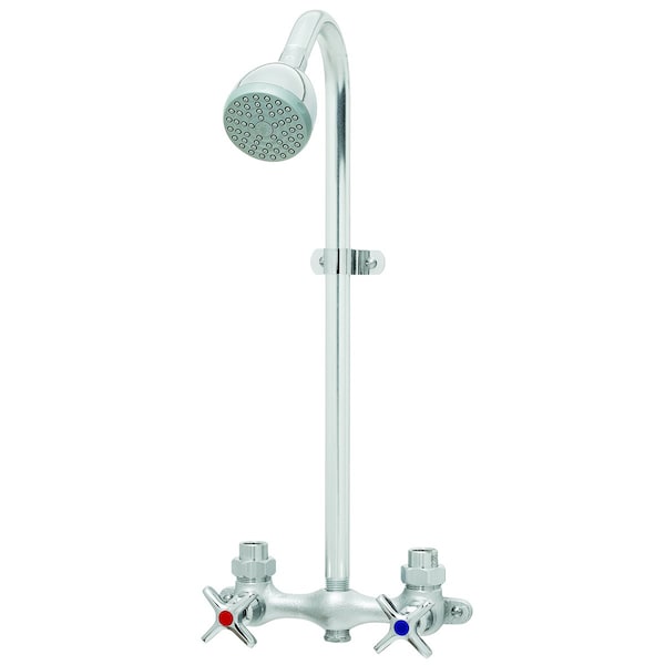 Commander Exposed Shower with Cross Handles, 1.75gpm